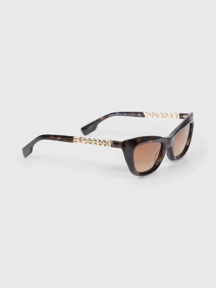 Burberry Havana Cat Eye Gradient Sunglasses
