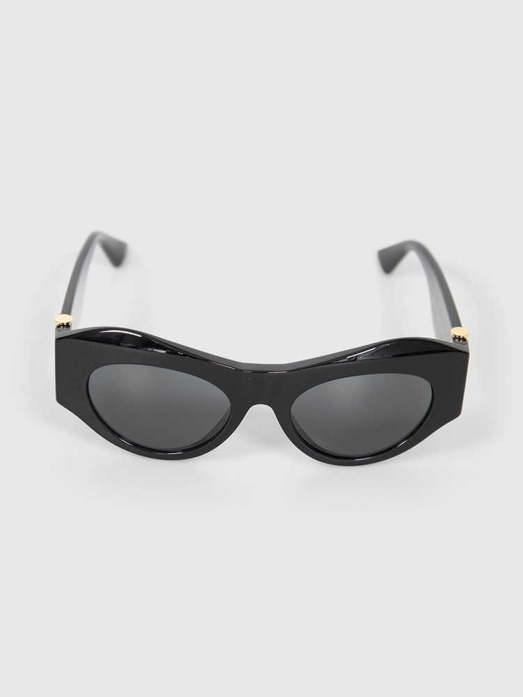 Versace Black Frame Dark Grey Cat Eye Sunglasses