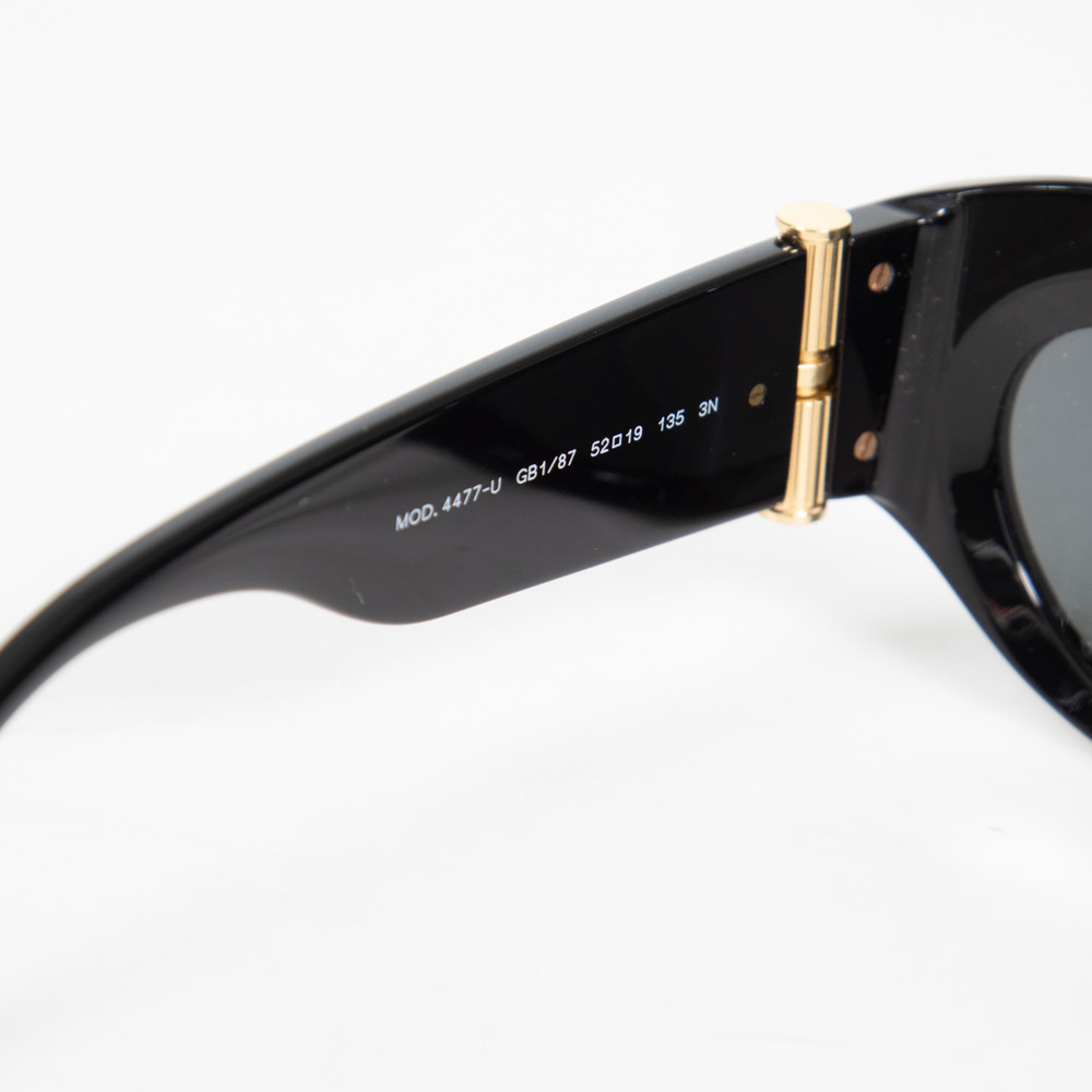 Versace Black Frame Dark Grey Cat Eye Sunglasses