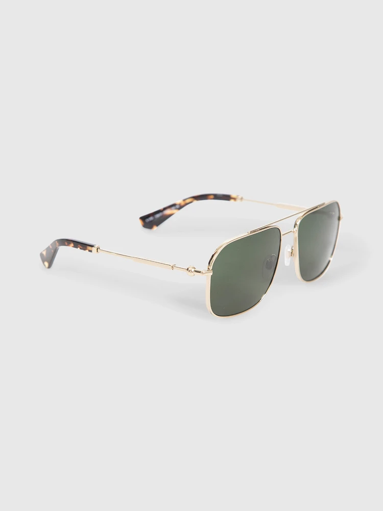 Burberry Green Tinted Square Sunglasses