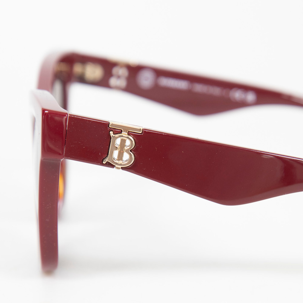 Burberry Burgundy Square Tinted Logo Sunglasses