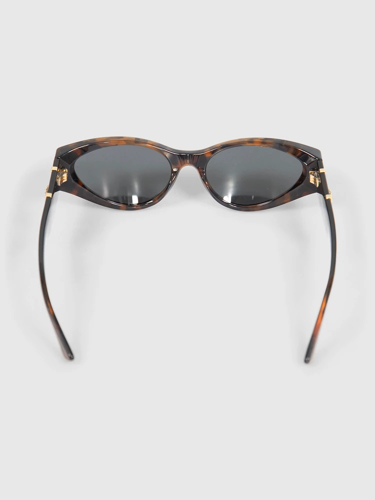 Versace Havana Dark Grey Lenses Sunglasses