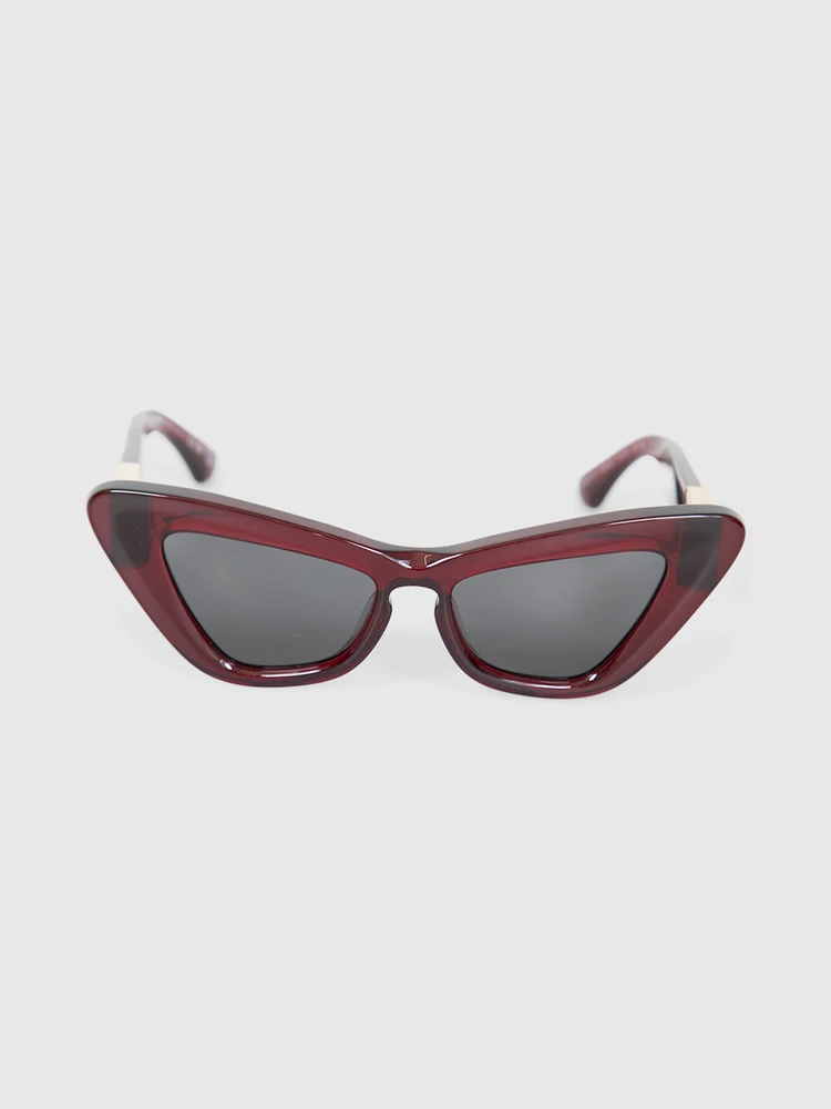 Burberry Red Cat Eye Tinted Sunglasses