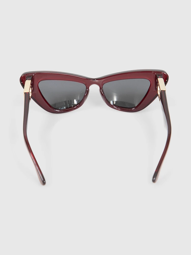 Burberry Red Cat Eye Tinted Sunglasses