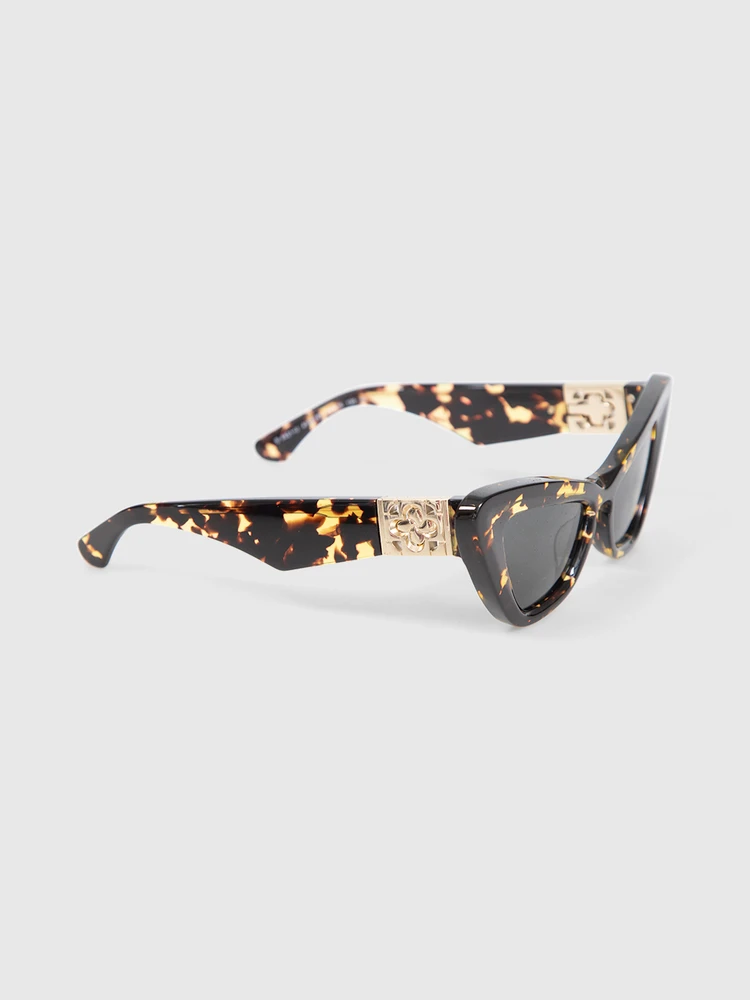 Burberry Dark Havana Cat Eye Sunglasses