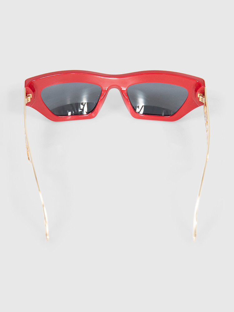 Versace Red Cat Eye Logo Sunglasses
