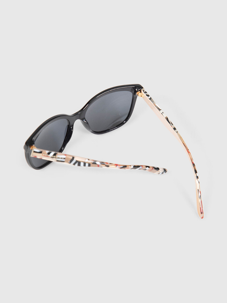 Burberry Black Butterfly Nova Check Detail Sunglasses