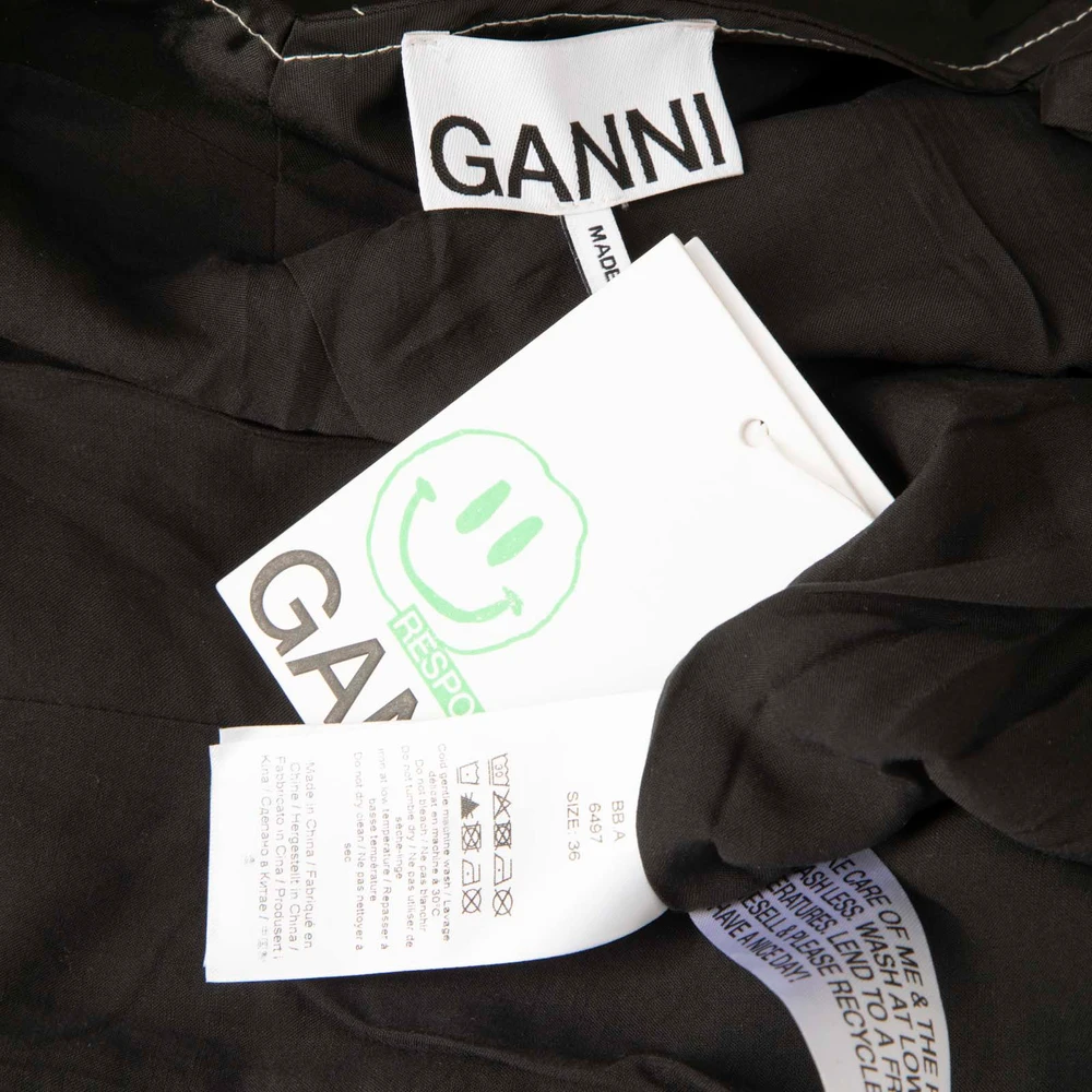 Ganni Black Cold Shoulder Dress