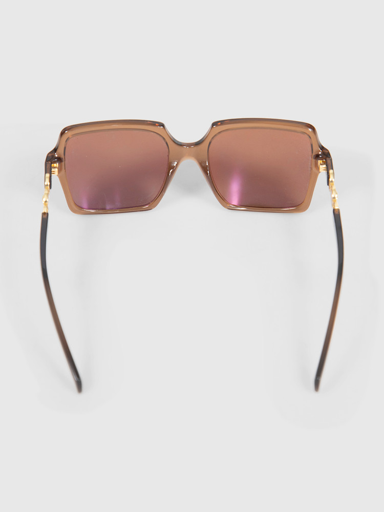Versace Brown Medusa Head Square Sunglasses