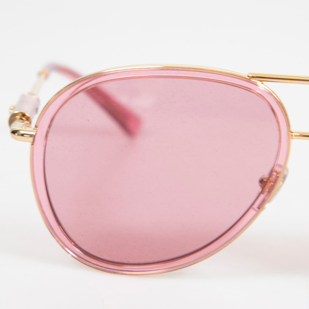 Versace Pink Transparent Aviator Sunglasses