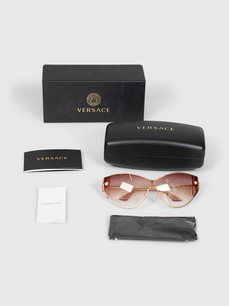 Versace Gold Gradient Orange Brown Sunglasses