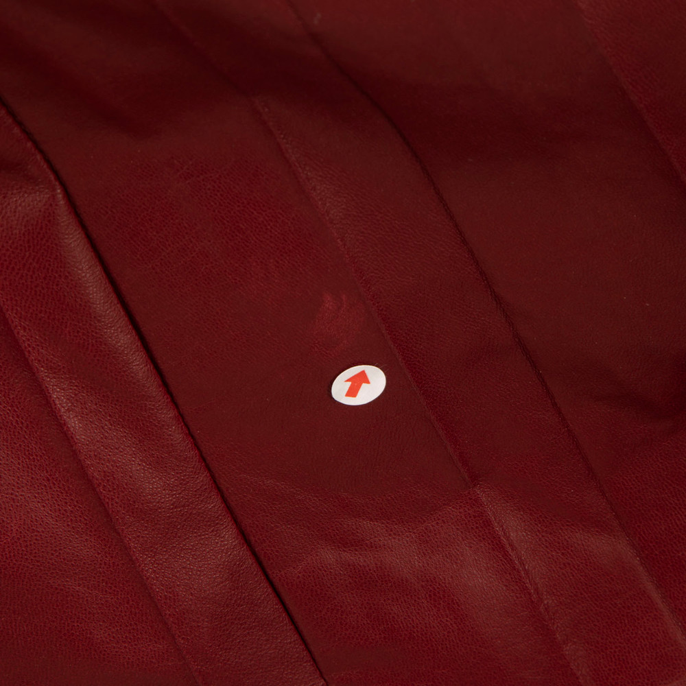 Prada Burgundy Leather Pleated Midi Skirt