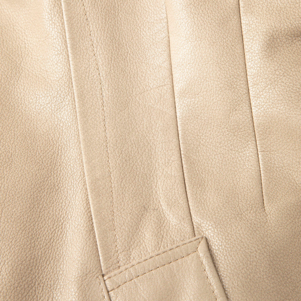 Prada Vintage 2002 Beige Leather Trench Coat