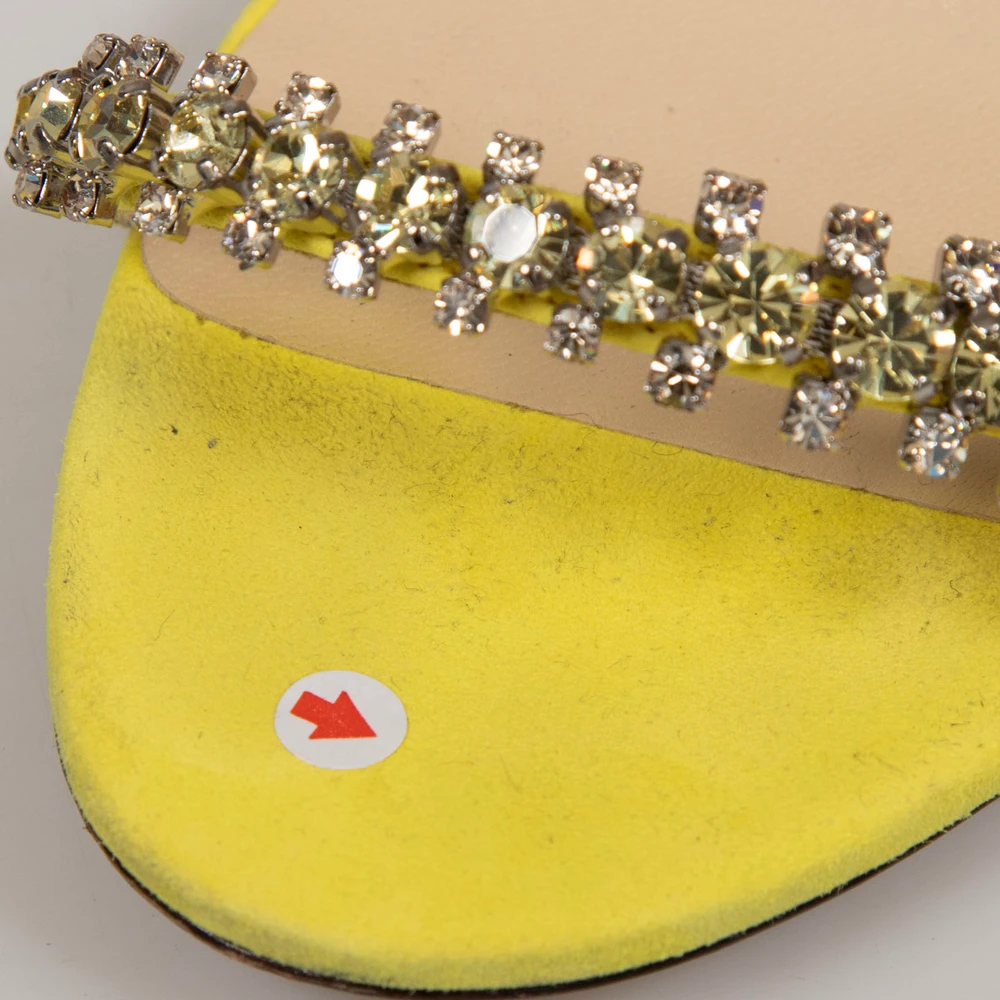 Jimmy Choo Yellow Suede Shiloh Heeled Sandals