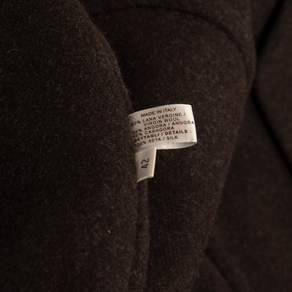 Bottega Veneta Brown Wool Double Breasted Coat