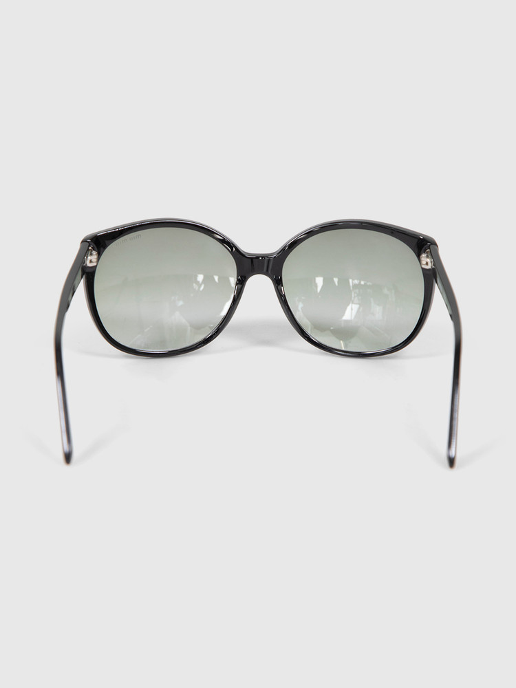 Miu Miu Black Round Gradient Sunglasses