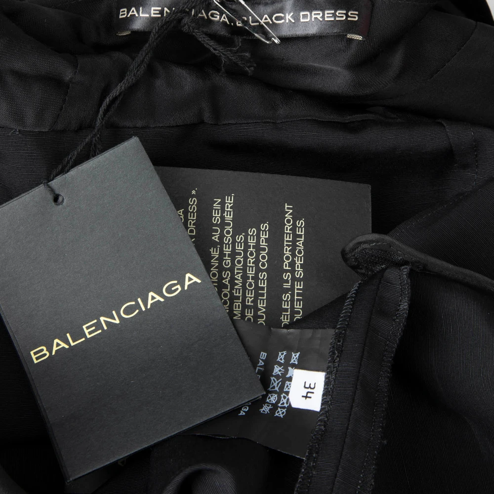 Balenciaga Black Open Back Mini Dress
