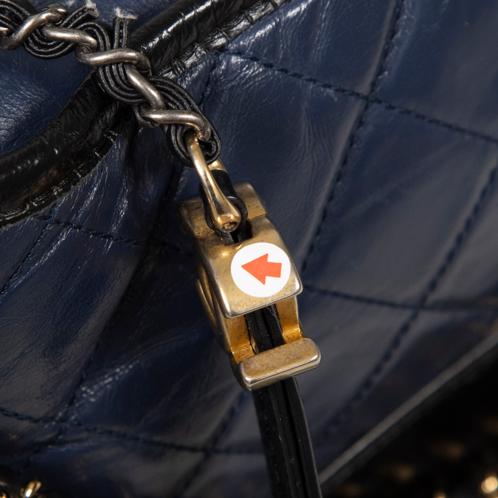 Chanel 2018 Navy Leather Small Gabrielle Bag