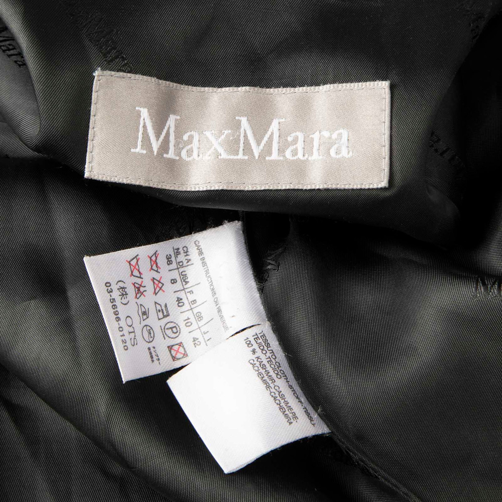 Max Mara Black Cashmere Long Coat