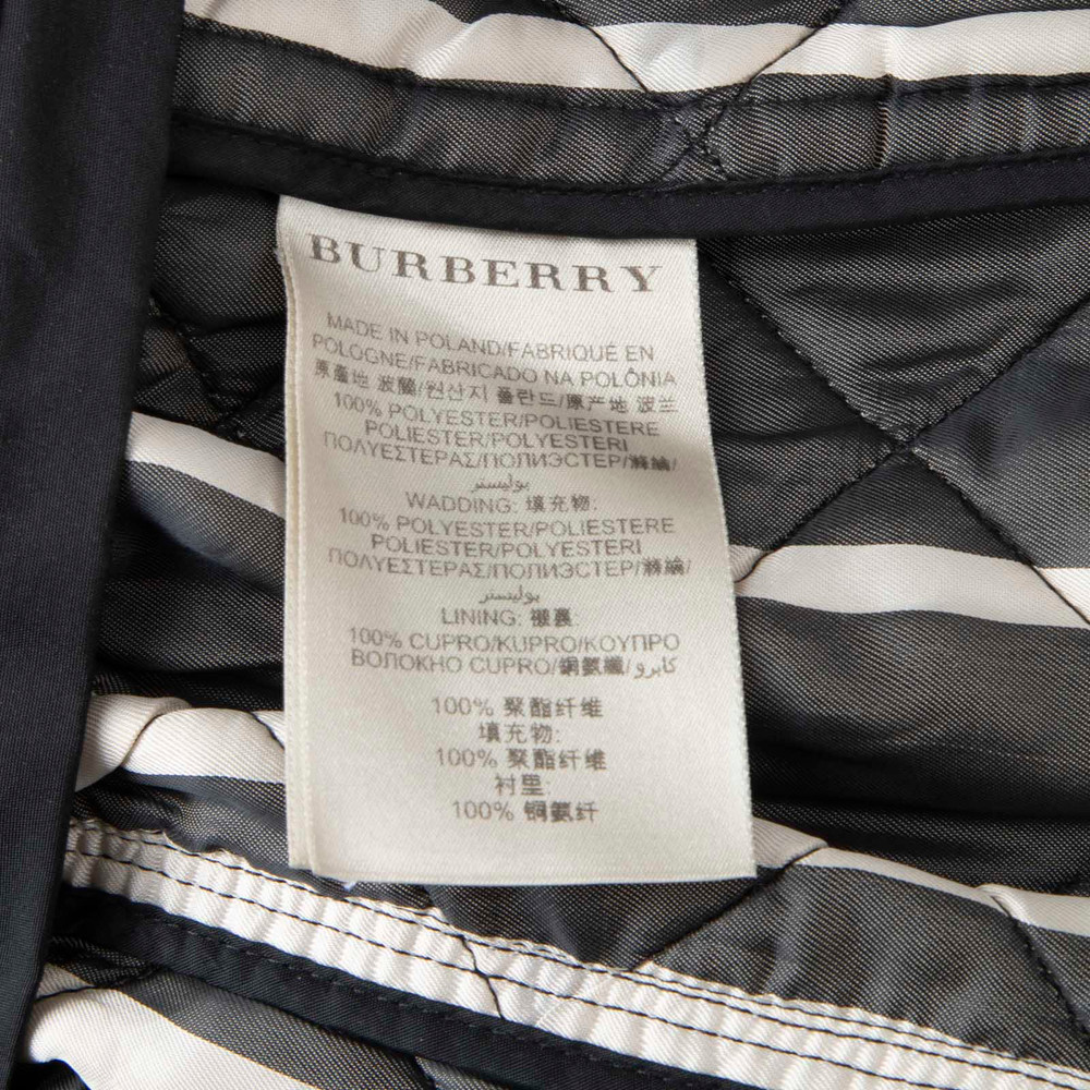 Burberry Black Detachable Hem Quilted Jacket