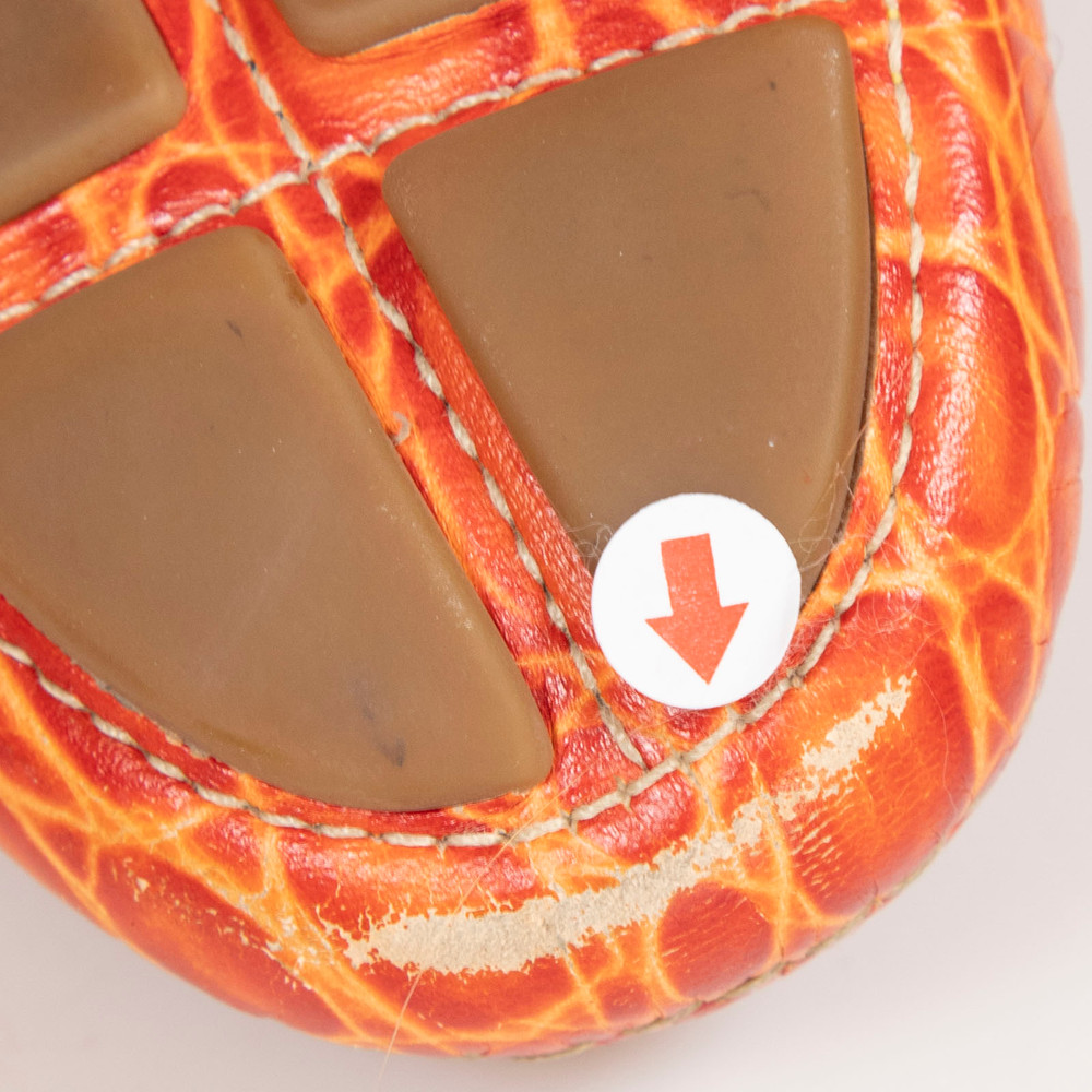 Prada Orange Leather Croc Embossed Loafers