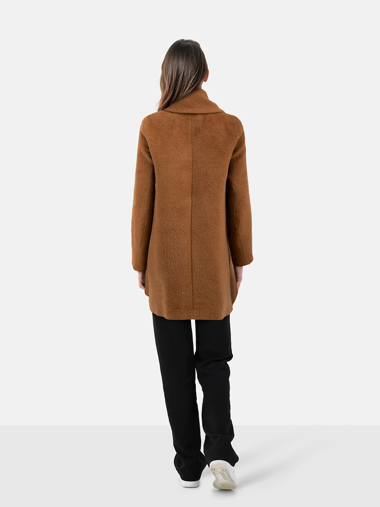 Gerard Darel Brown Wool Overcoat