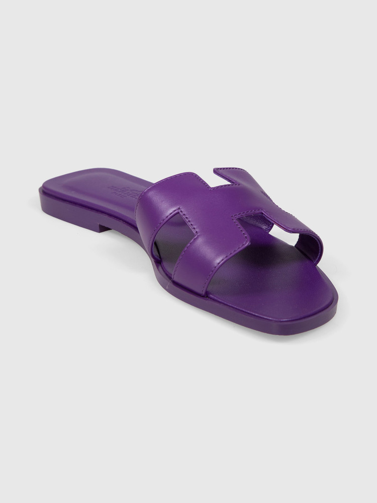Hermès Violet Majorette Oran Sandals