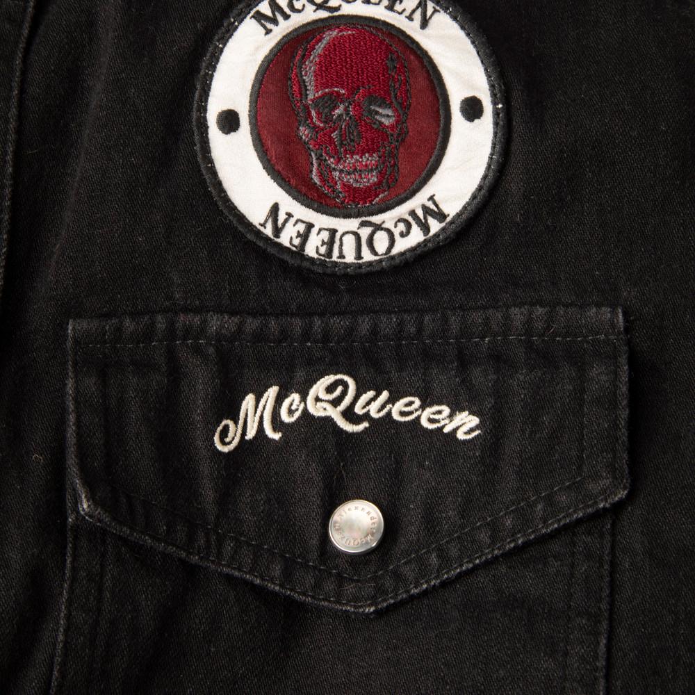 Alexander McQueen Skull Patch Denim Shirt