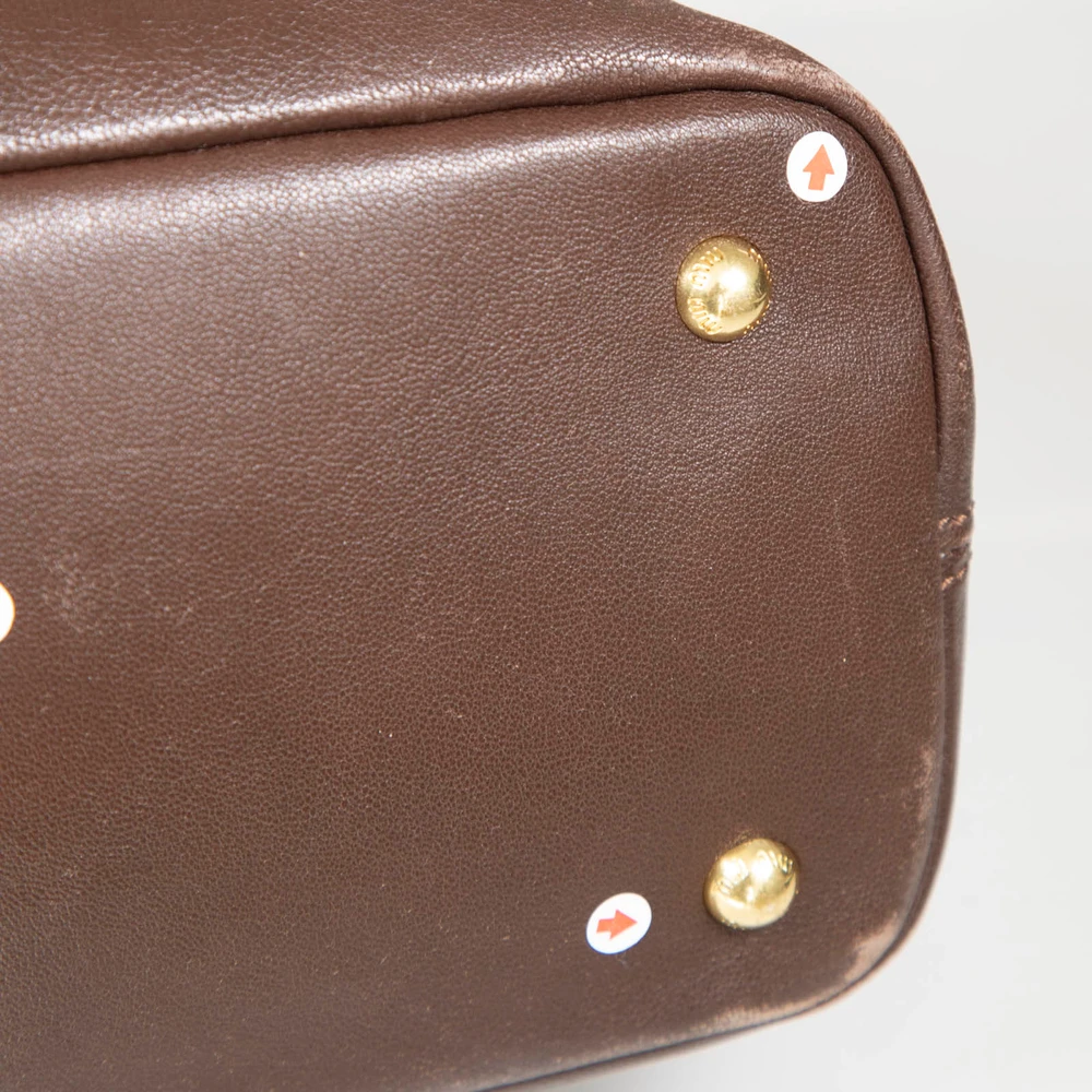 Miu Miu Briarwood Brown Adventure Nappa Medium Bag