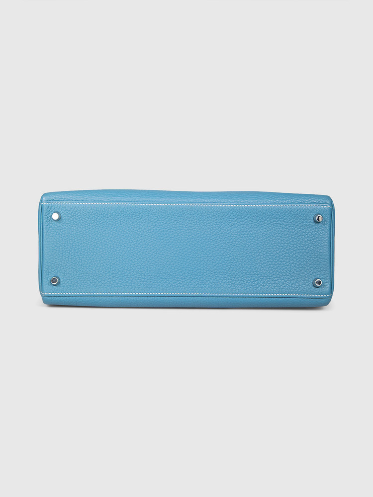 Hermès 2011 Blue Jean Togo Leather Kelly 35