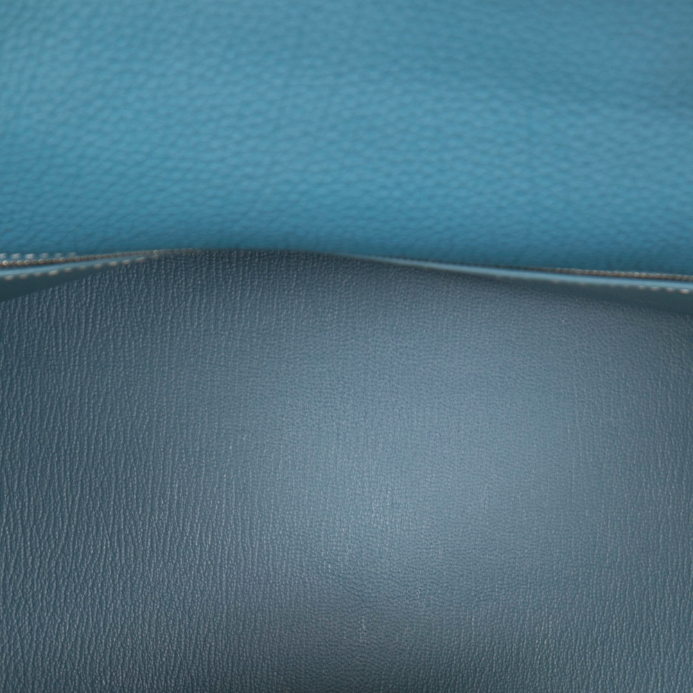 Hermès 2011 Blue Jean Togo Leather Kelly 35