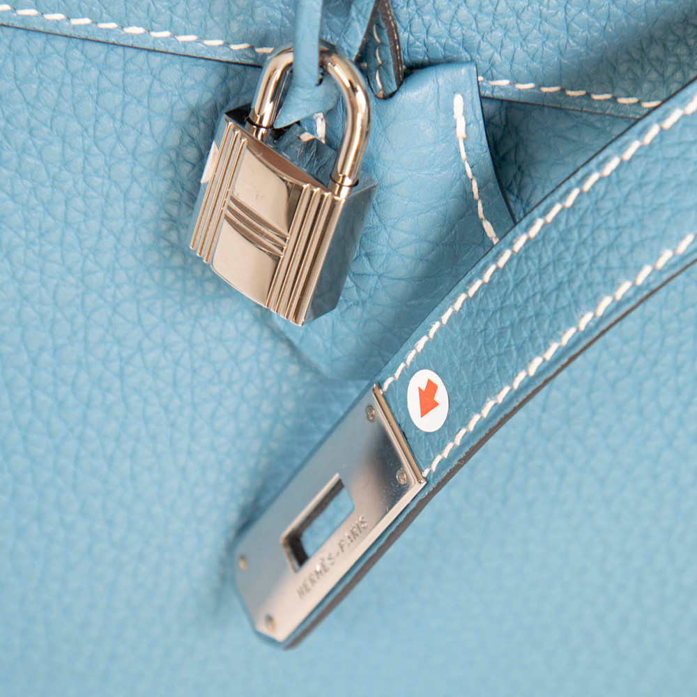 Hermès 2011 Blue Jean Togo Leather Kelly 35
