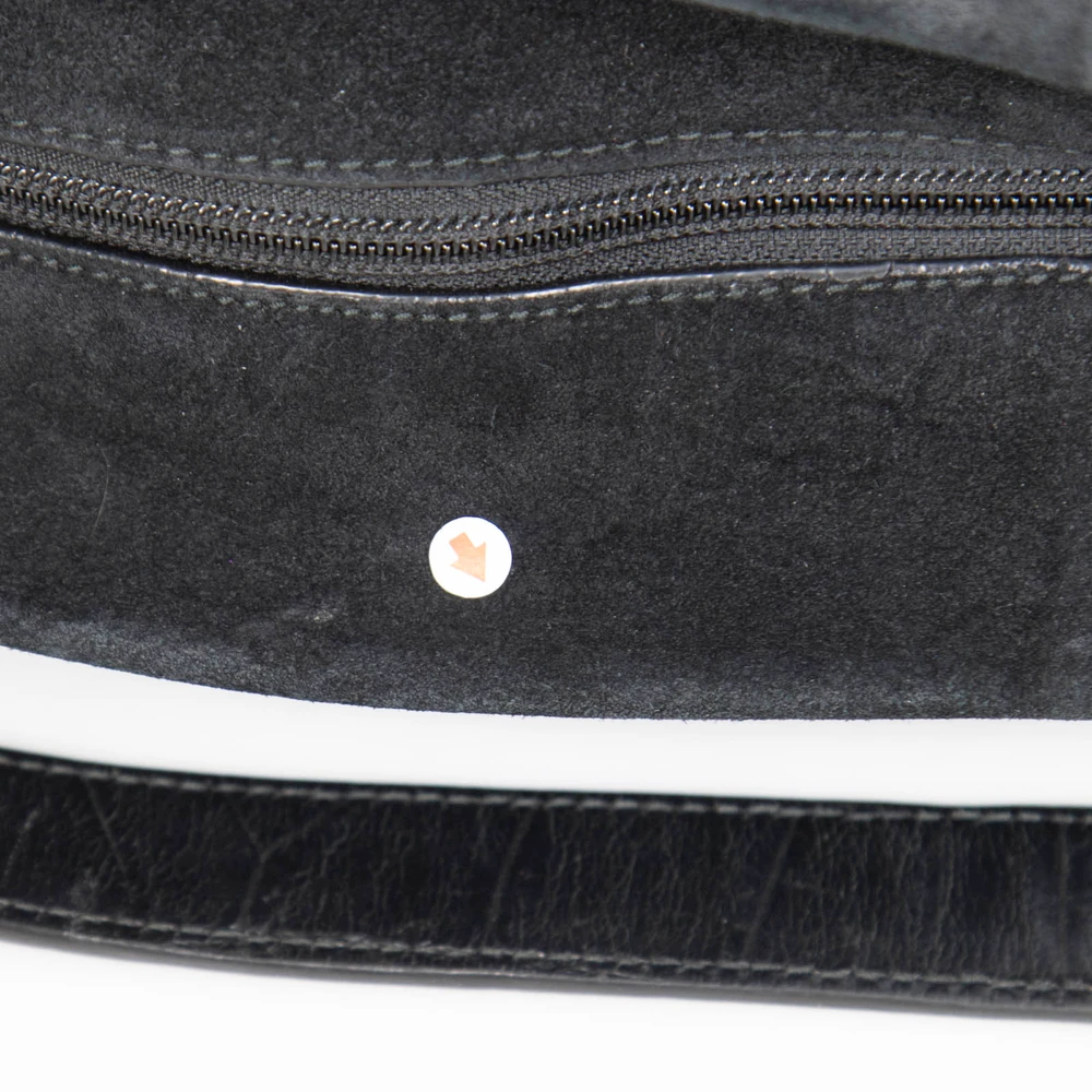 Furla Black Suede Shoulder Bag
