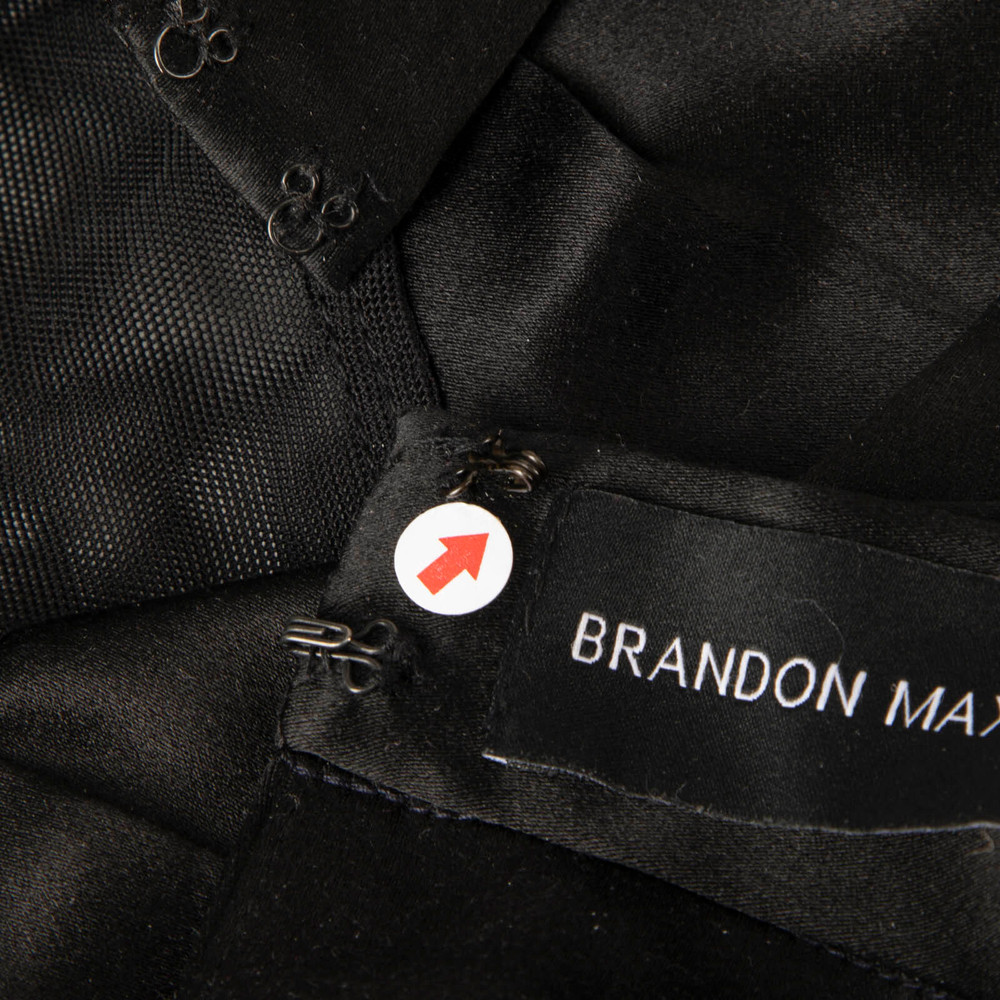 Brandon Maxwell Black Silk Sleeveless Bodysuit