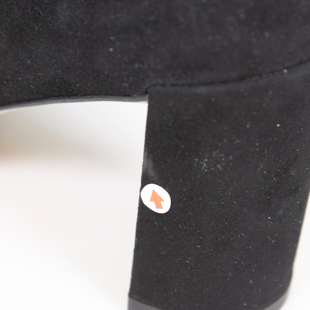 Stuart Weitzman Black Suede Pointed Pumps