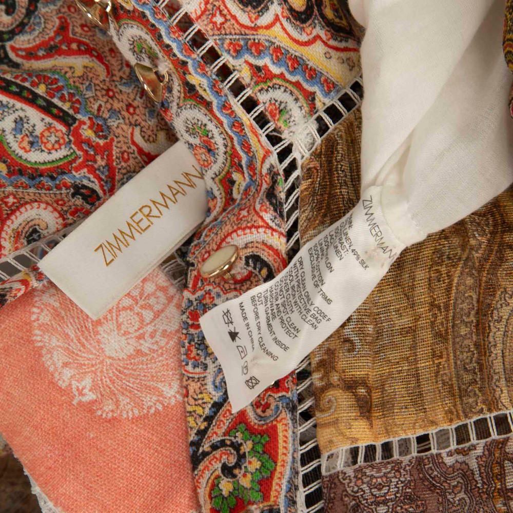 Zimmermann Paisley Print Linen Mini Dress