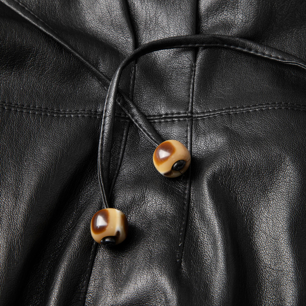 NANUSHKA Black Vegan Leather One Sleeve Dress