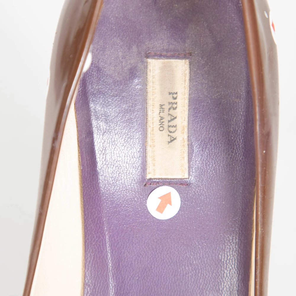 Prada Brown Patent Leather Pumps
