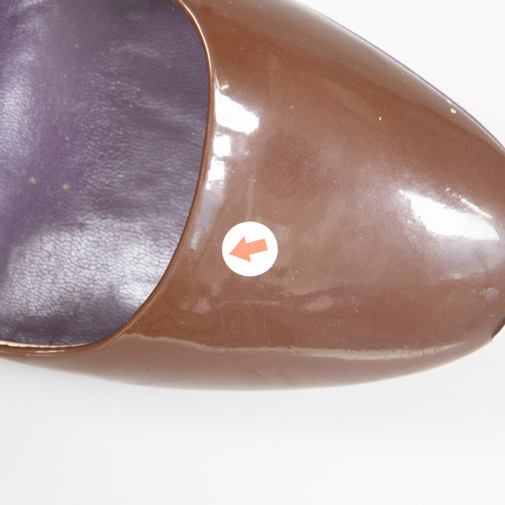 Prada Brown Patent Leather Pumps