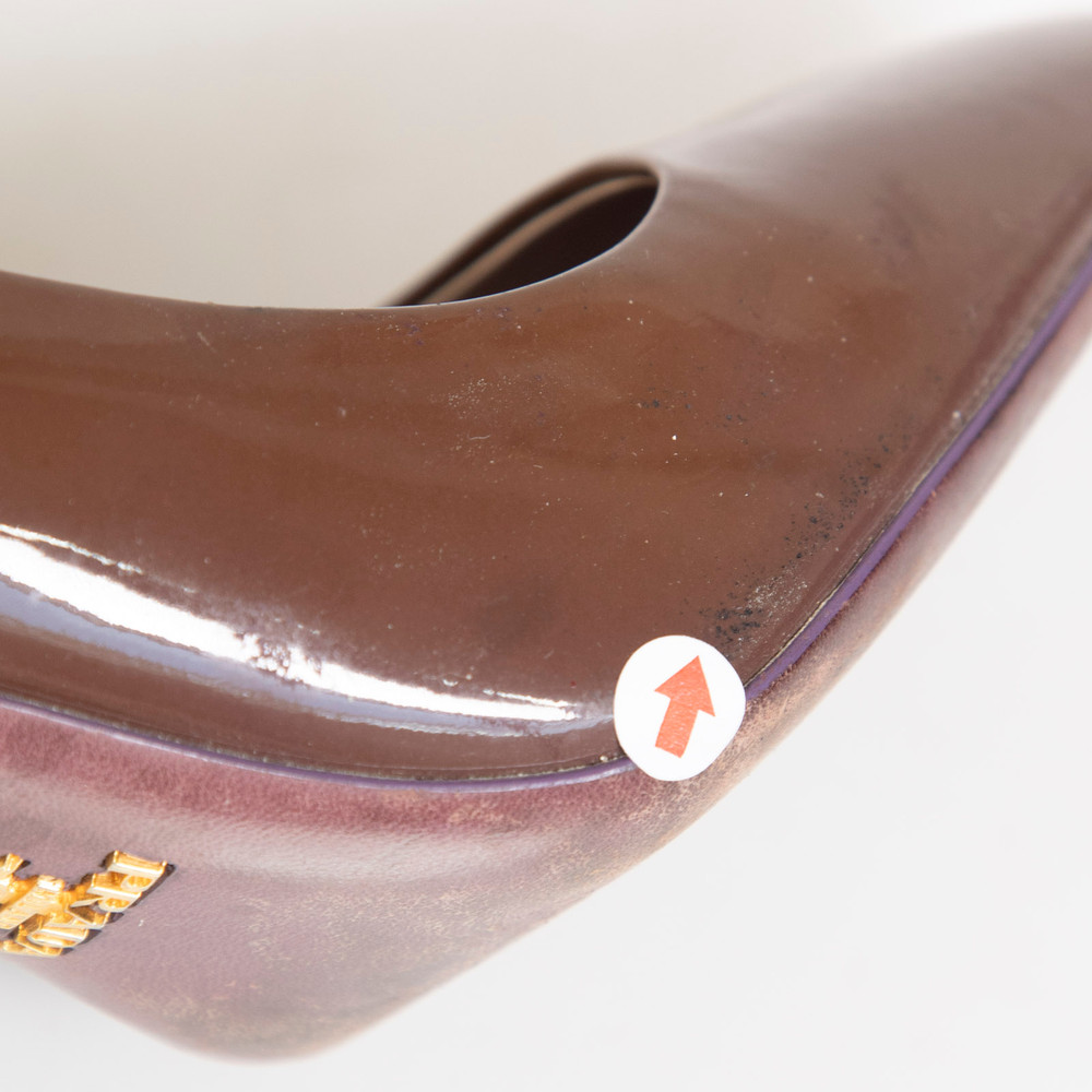 Prada Brown Patent Leather Pumps