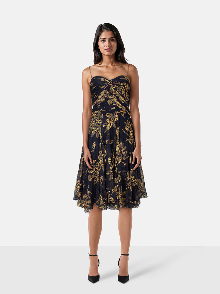Ralph Lauren Floral Pattern Chiffon Dress