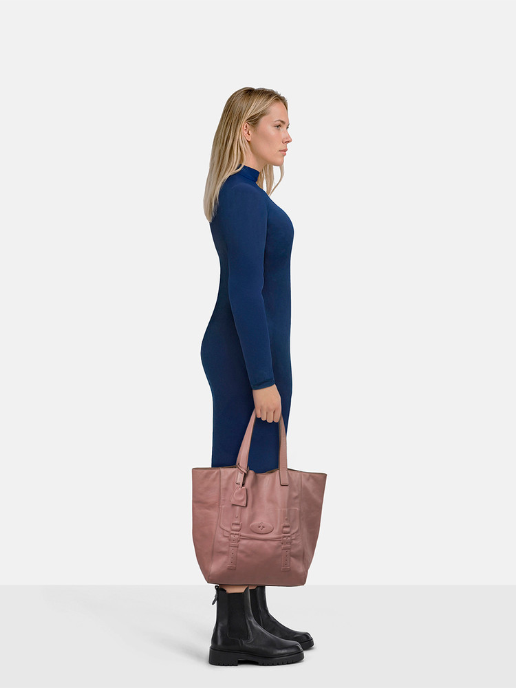 Mulberry Pink Leather Maisie North South Tote