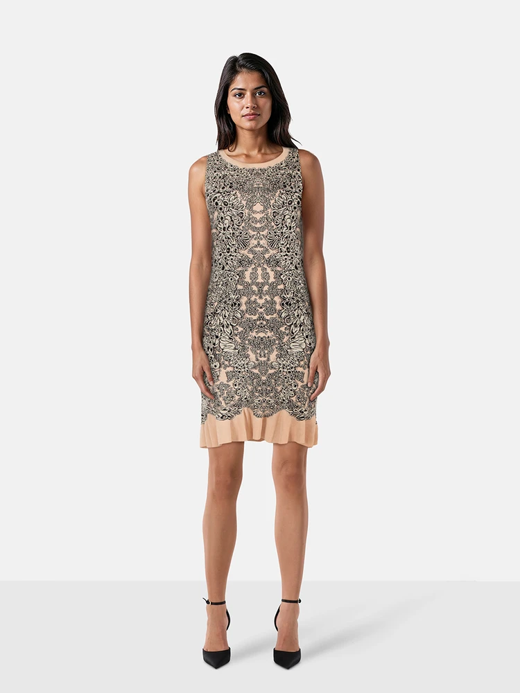 Alexander McQueen Floral Knit Patterned Dress