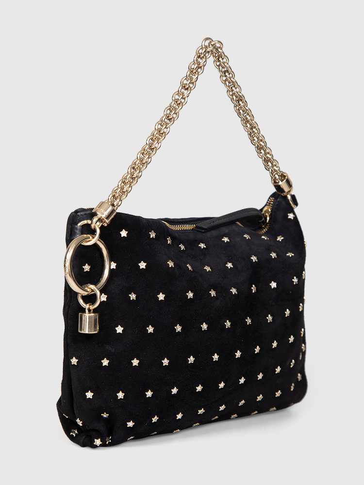 Jimmy Choo Black Suede Callie Handle Bag