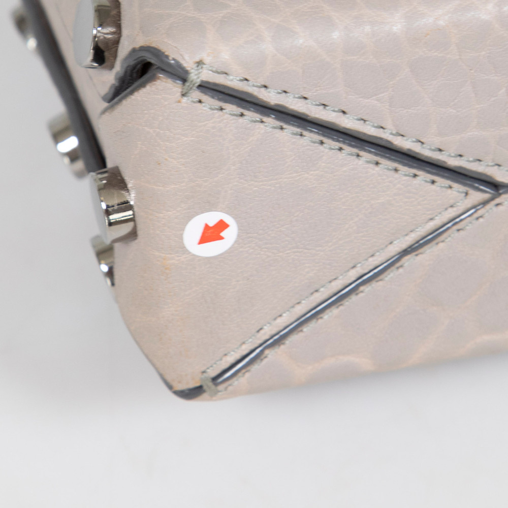 Jimmy Choo Grey Leather Lockett Studded Bag
