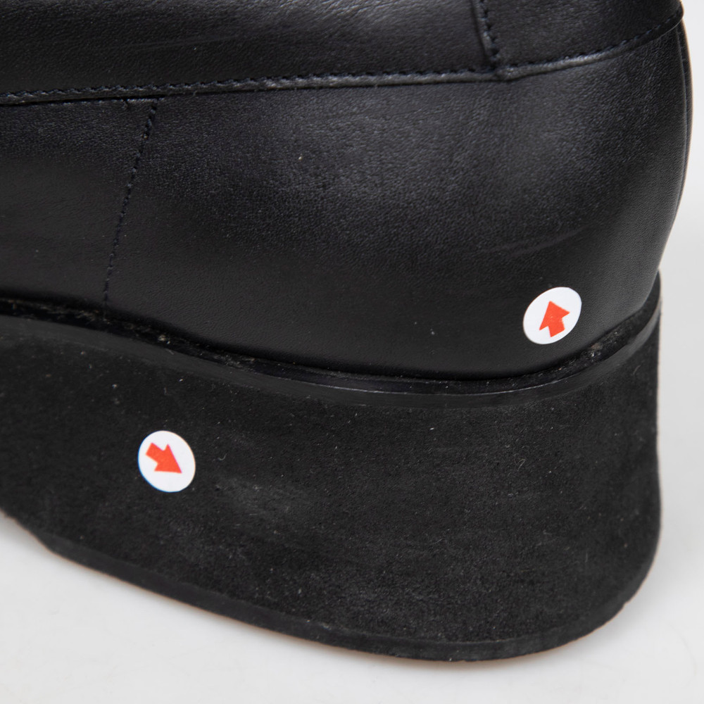 Salvatore Ferragamo Vintage Black Square Toe Loafers