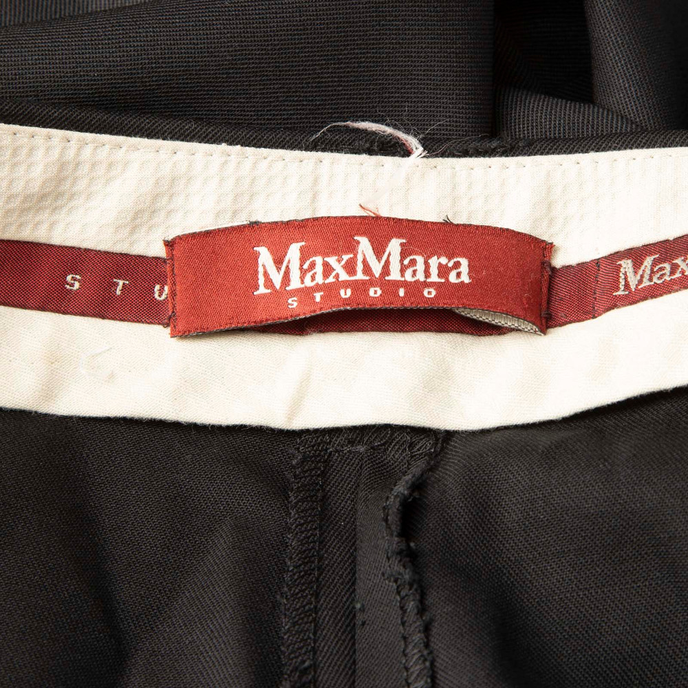 Max Mara Black Slim Mid Rise Trousers