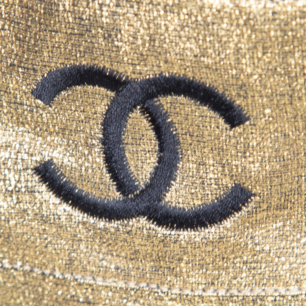 Chanel Gold Quilted CC Ankle Boots