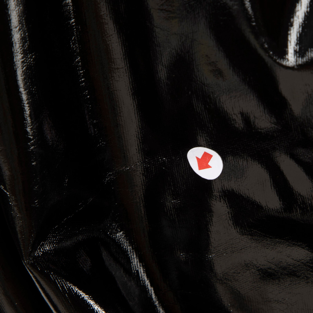 Moschino Black Glossy Belted Coat