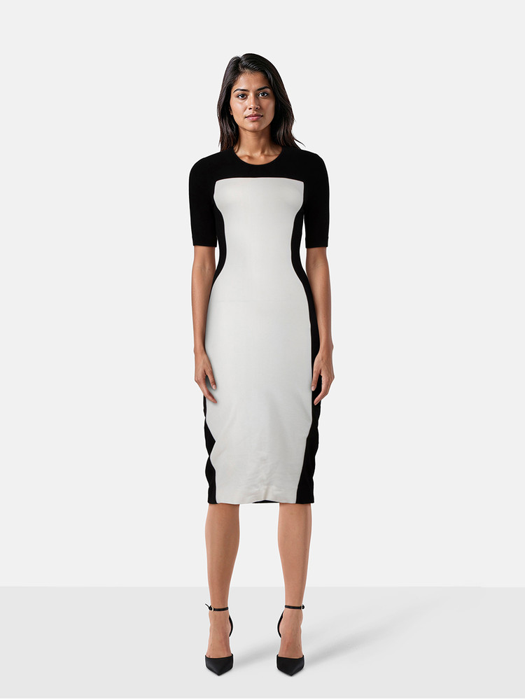 Stella McCartney Black & White Bodycon Dress